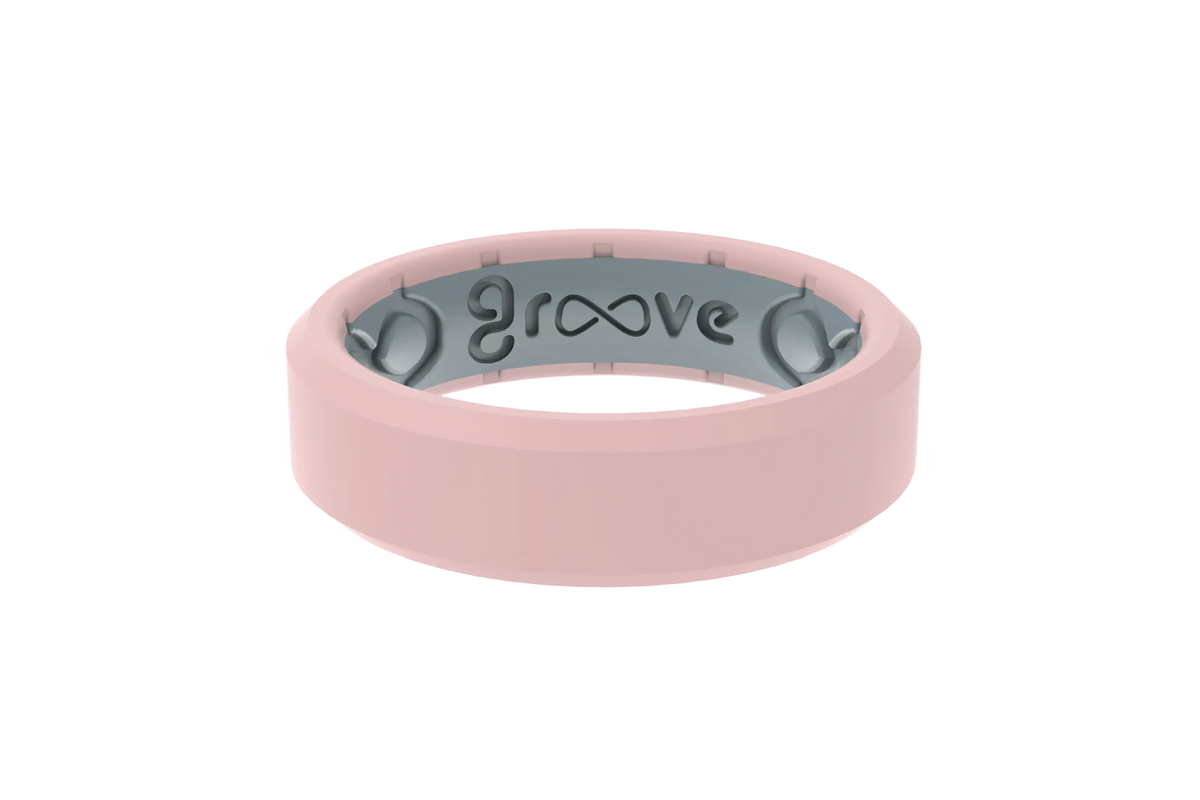 Edge Rose Quartz Thin Ring