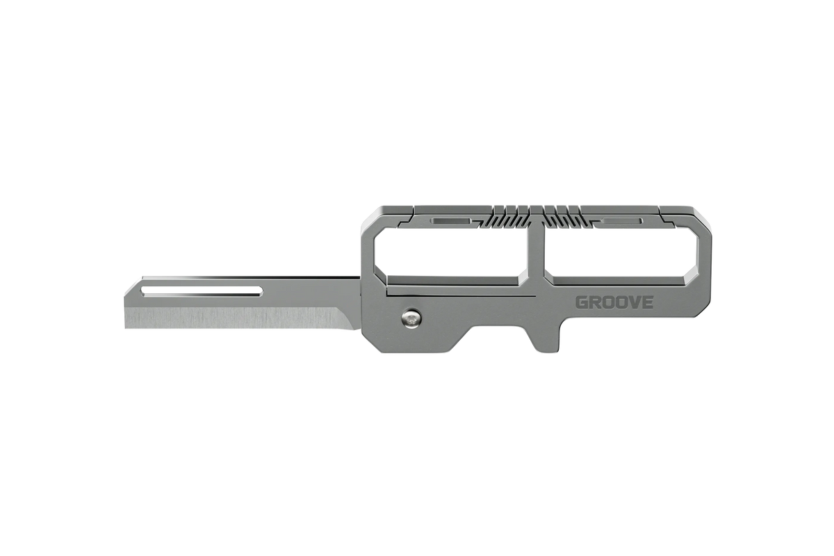 Groove® Carabiner Knife - Silver